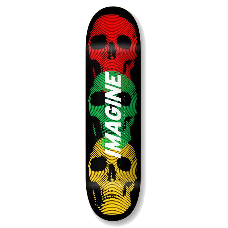 Imagine - Skull Embossed Rasta 8.375"